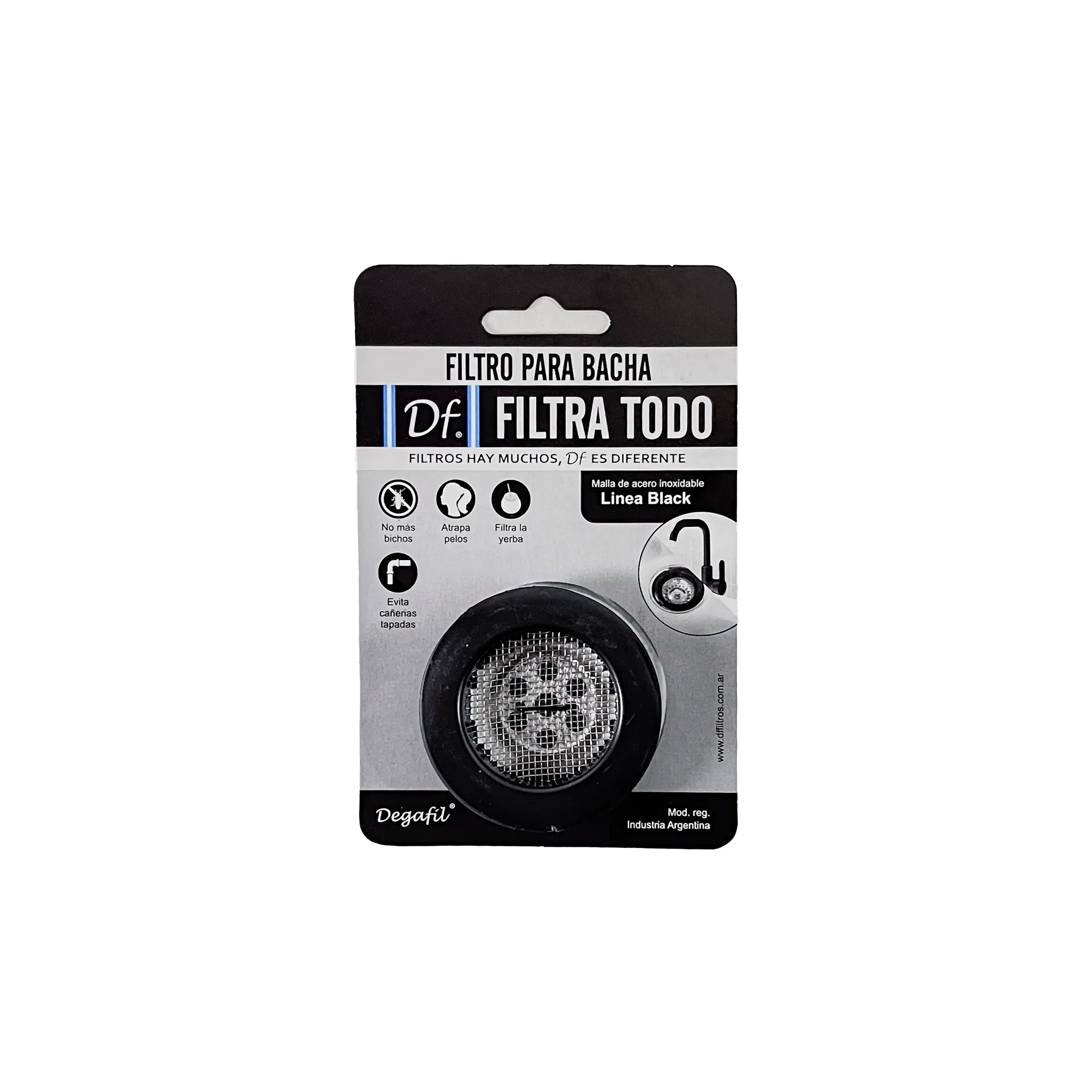 Filtro para bacha DF en blister, color negro