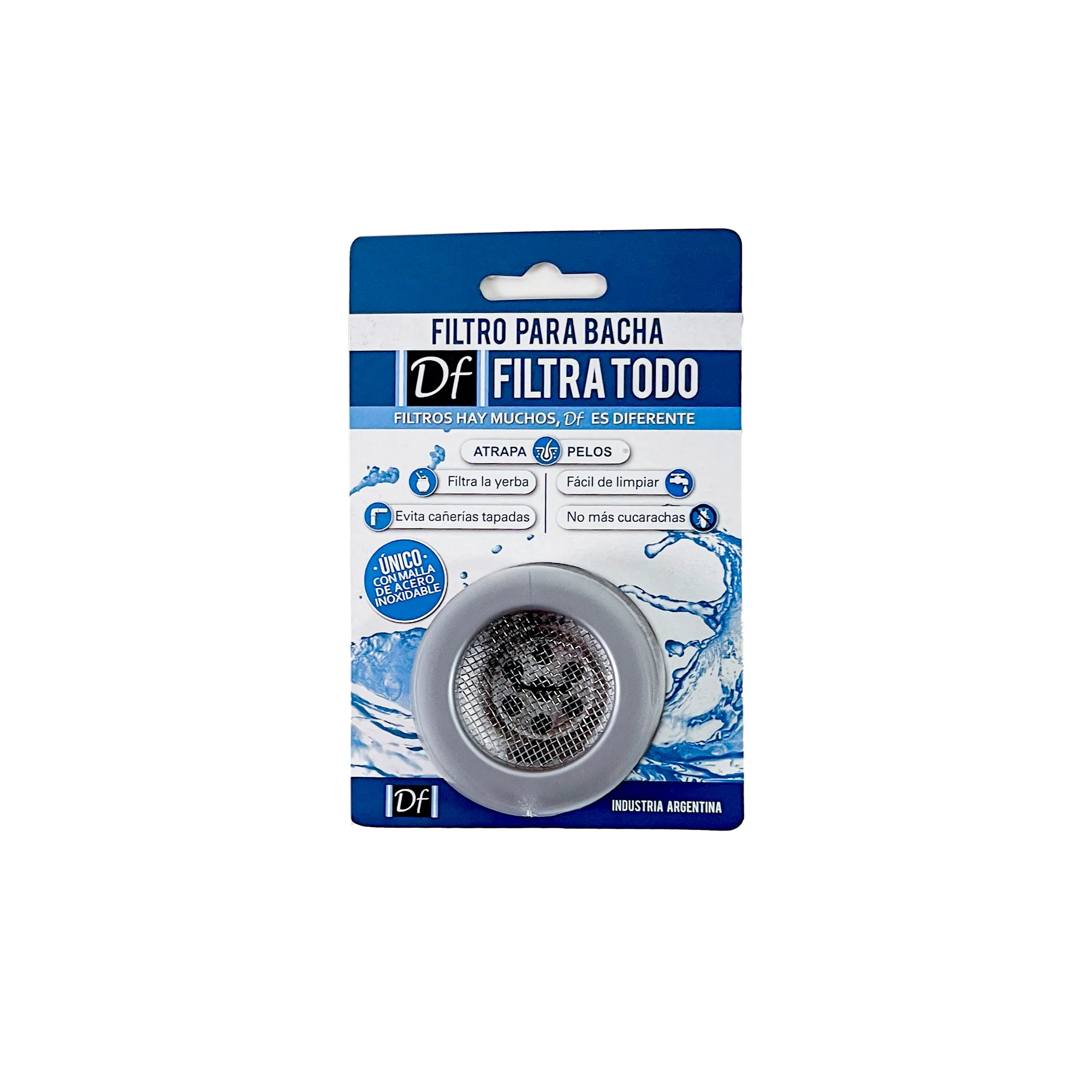 Filtro para bacha DF en blister, color plata