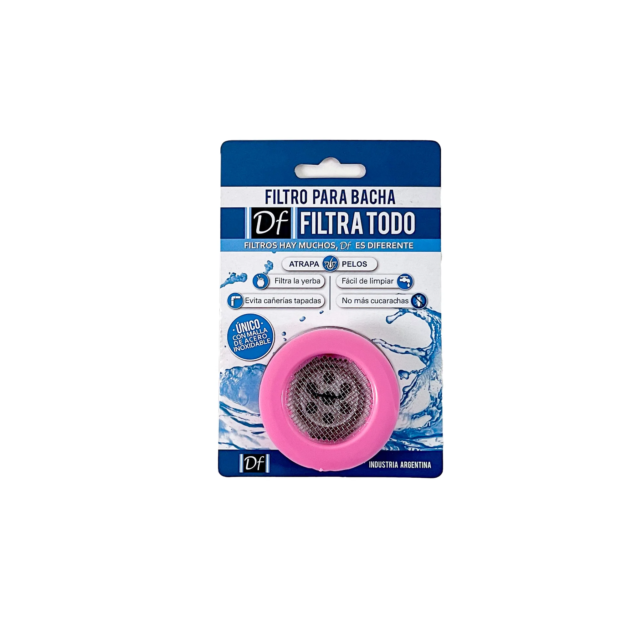 Filtro para bacha DF en blister, color rosa