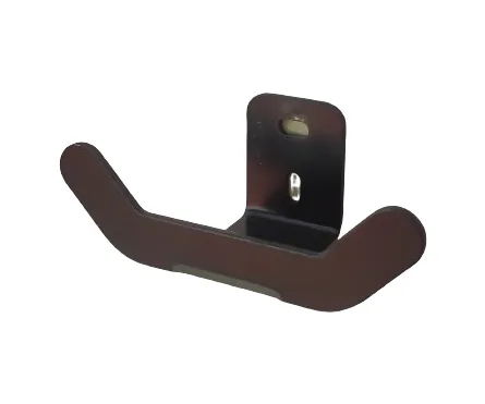 Percha doble DF para baño en negro mate