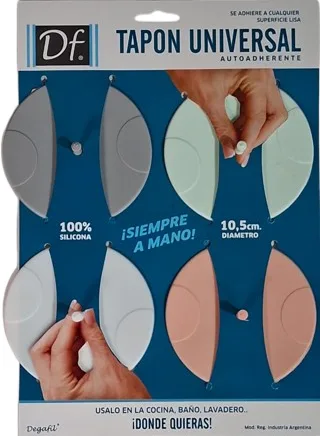 Blister x 4 de tapones universales autoadherentes DF en cuatro colores