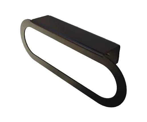 Toallero chico DF para baño en negro mate